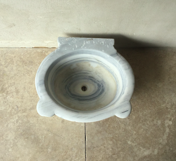 Reclaimed White Marble Sink - image 3
